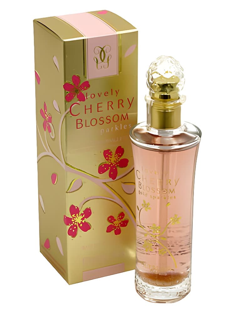 Lovely Cherry Blossom Gold Sparkles